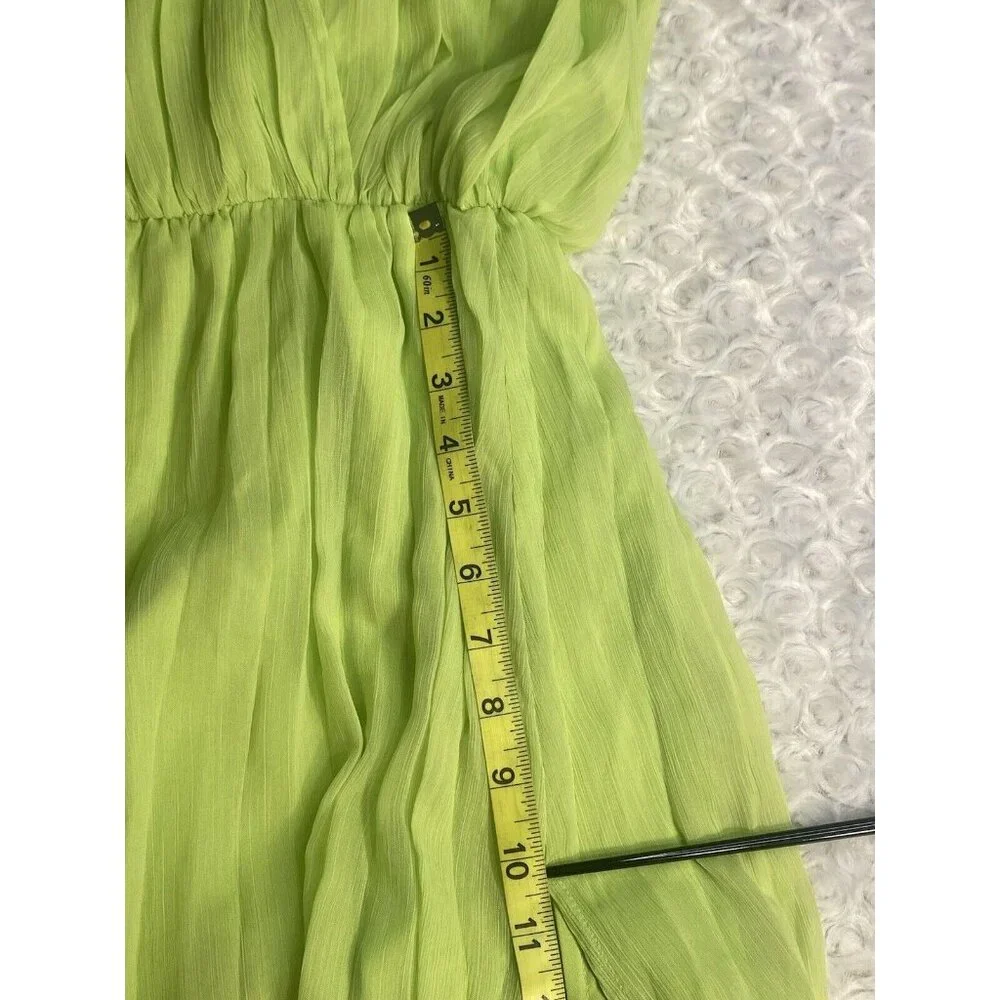 ASOS Design Gladiator Lime Green Sundress Size 4 Midi Flowing Get Noticed! - Picture 11 of 11